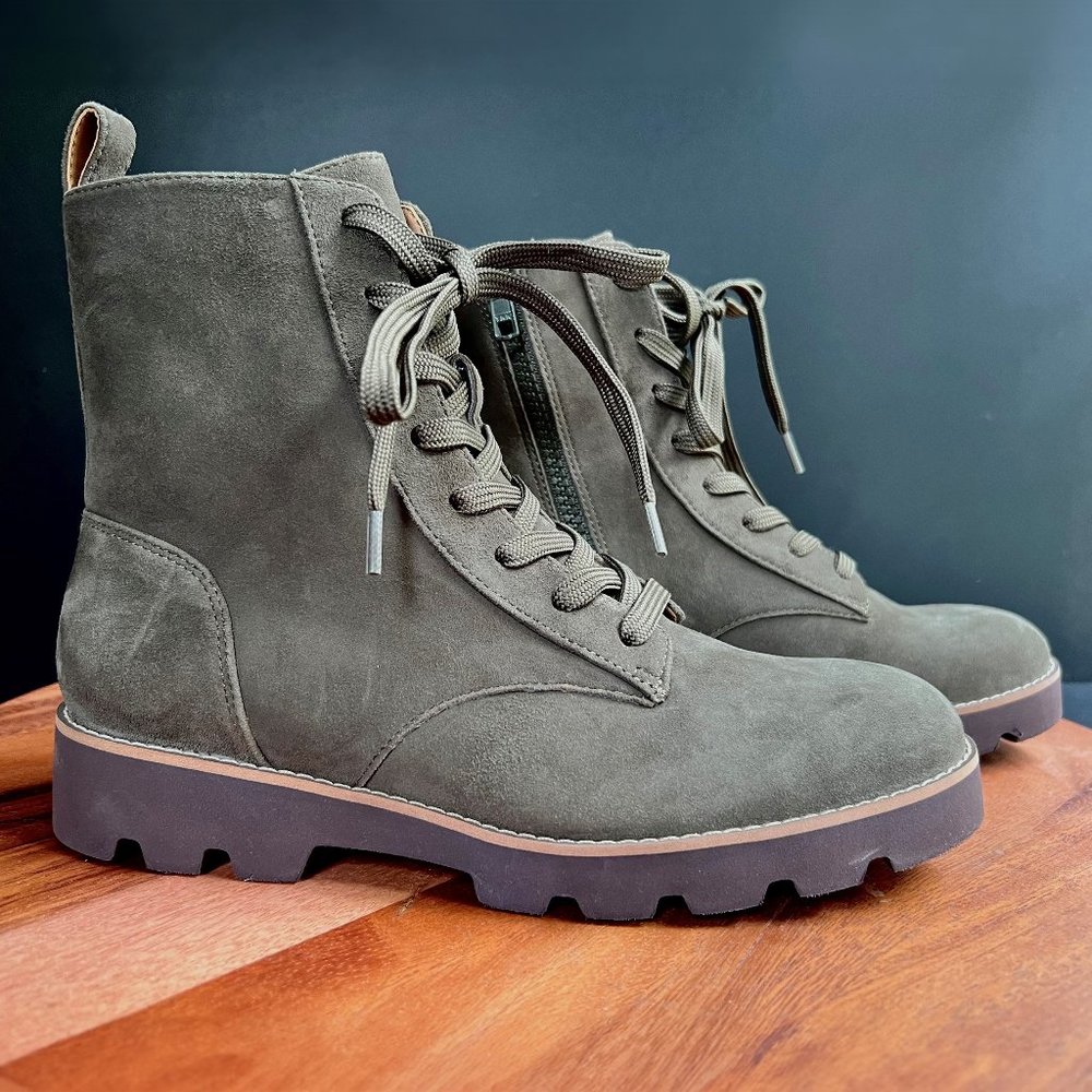 Vionic Lani Olive Green Combat Boots
